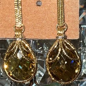 14k Milor Italian Gold Topaz Earrings